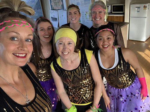 Sensational staff 'Just Dance' team