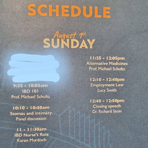 Speaker line up for Sunday.