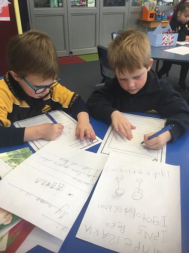 Jude and Josh responding to their letters. 