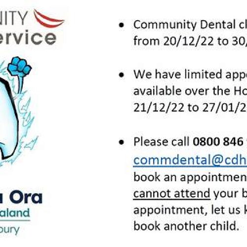 Community Dental 2022/23 holidays