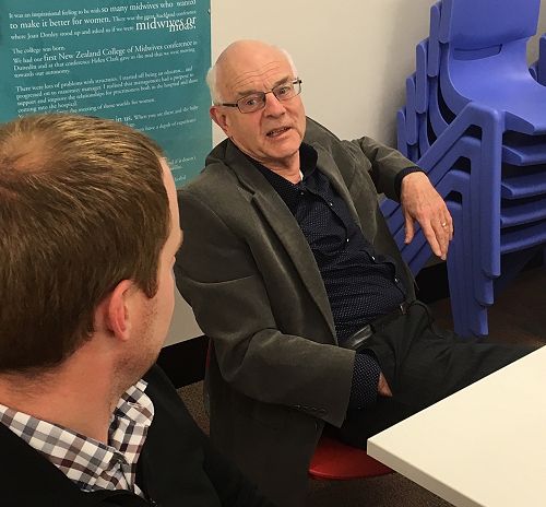 Luke and Peter talking