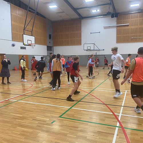 Game on: Boarding students from St Bede's and Rangi Ruru competed against each other in multi-sport and dodgeball.