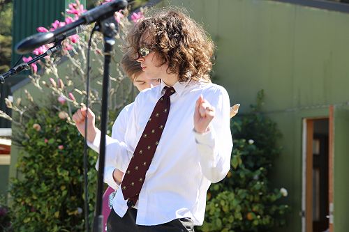 Outdoor Music Concert and Market Stalls