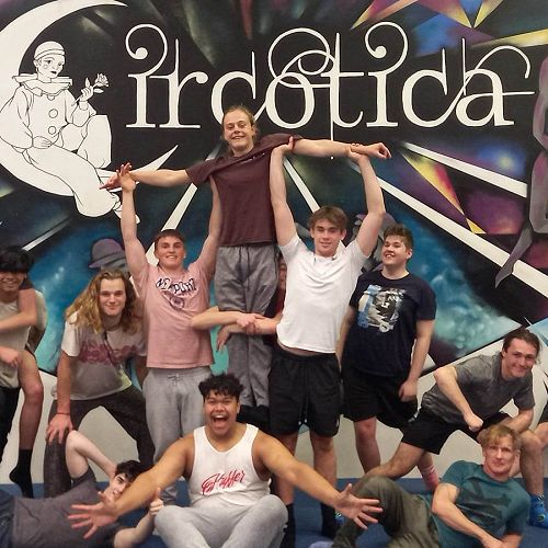 Tricks of the trade: Year 12 and 13 drama students at Circotica Circus School.