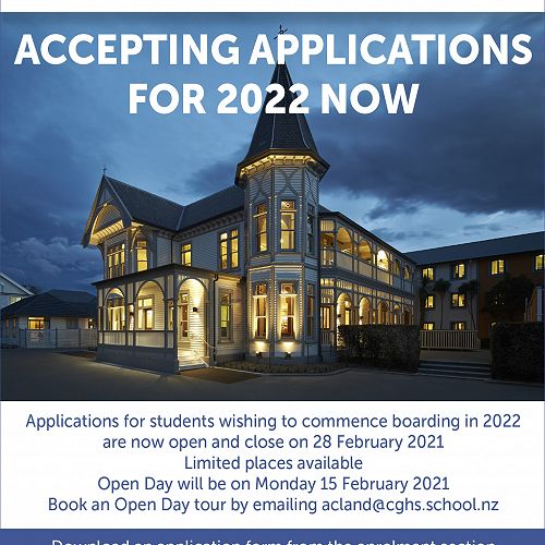 Accepting applications for boarding in 2022