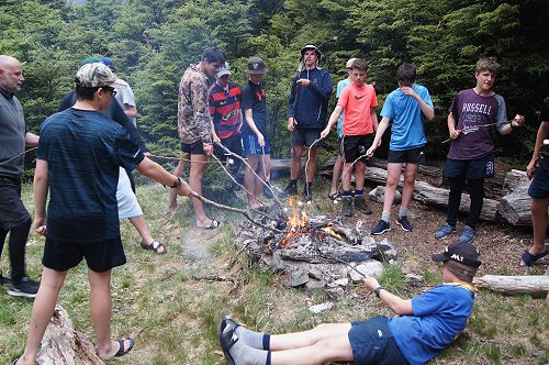 10NPA enjoy toasting marshmallows at the South Temple campsite