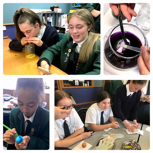 Painting Easter eggs