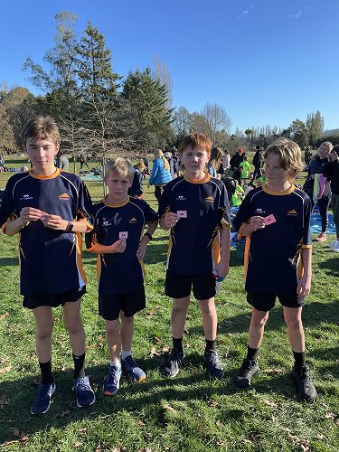 Year 8 Boys : Logan Dunn, William Patterson, Jamie Guthrie and Couper Foster