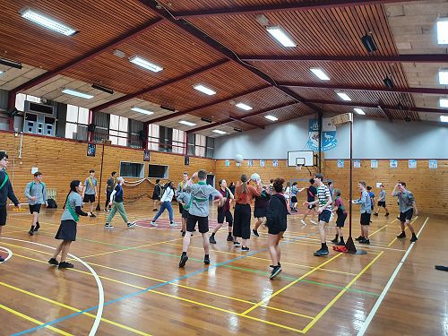 Students taking part in cultural diversity week.