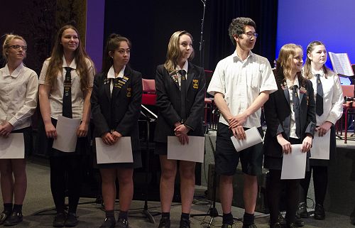 Prizegiving 2016: Year 12 Excellence Award recipients.