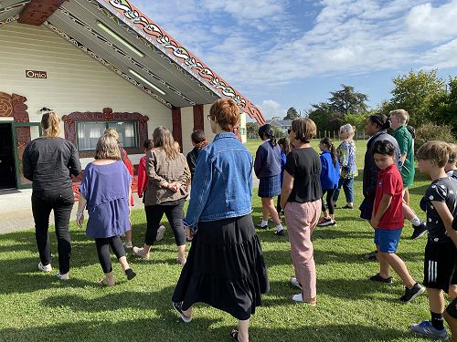 Kit Day Marae Walking on for powhiri