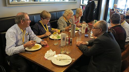 Some of our locals having Lunch with Southern Regional Rep Cathy Hurst