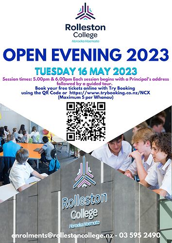 Rolleston College Open Evening 2023