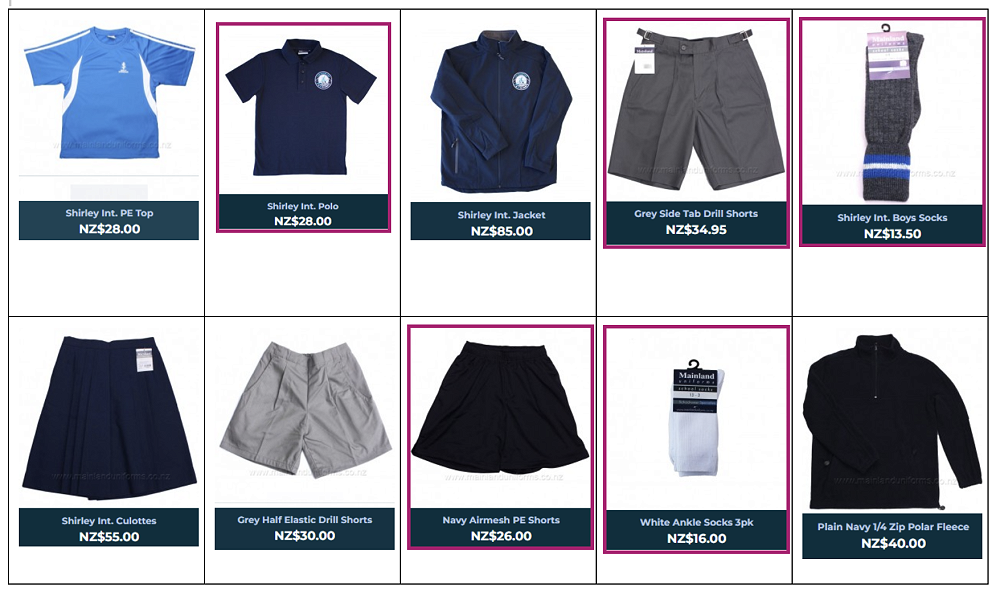 Full Shirley Intermediate Uniform