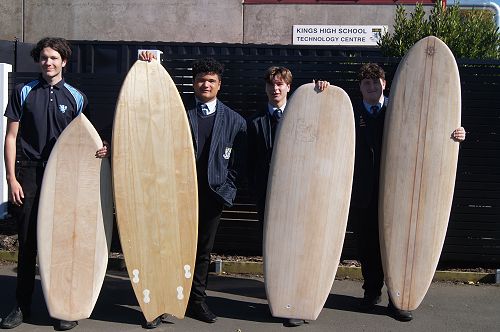 From left; Tom Adam; Keanu Vanisi; Bradley McPate and Joel Bolton all Year 13