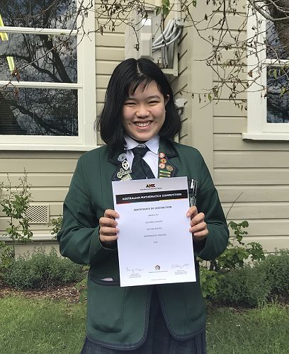 Angela Fu - Senior Australian Maths Competition Distinction Award