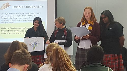 Presenting a winning solution for tracking logs - Dipal Narayan and Maansi Dewan.