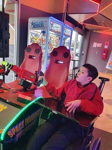 Fraser enjoying time in 'Time Zone'.