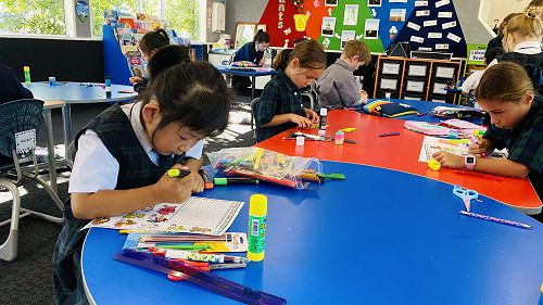 After story time about the Chinese Zodiac, students colour in only the chosen animals.