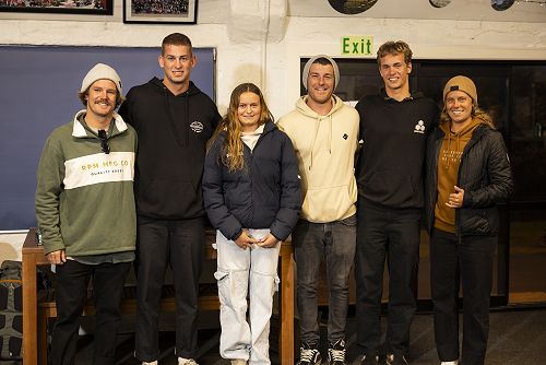 Billy Stairmand, Taylor Hutchison, Sari Ayson, Paul Moretti, Caleb Cutmore and Paige Hareb