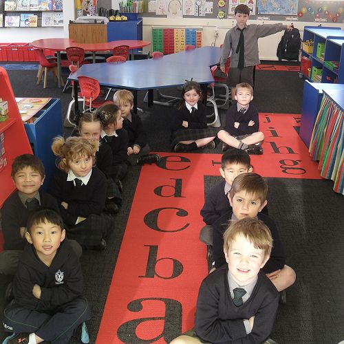 Alphabet carpet tiles