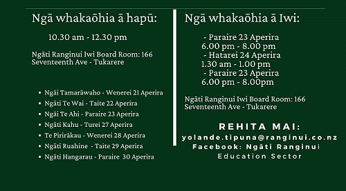 Ngā whakaōhia ā hapu ā Iwi