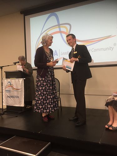 Hamish McKelvie with Mayor Paula Southgate