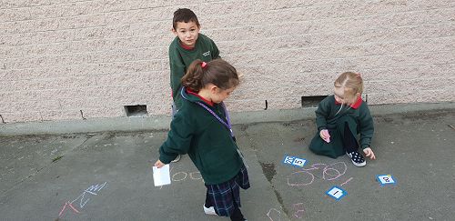 Chalk words and numbers