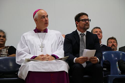 Bishop Paul Martin and Principal Steve Hart 2019