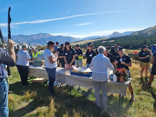 Afternoon tea Windwhistle School 4WD High Country Tour 2023