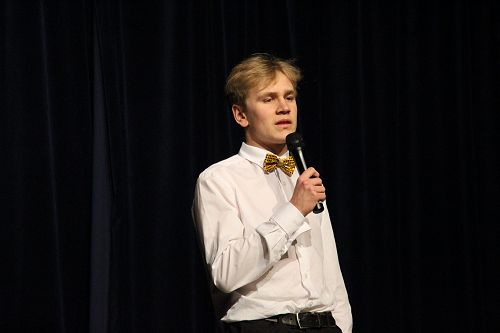 Jacob Irons winner of the Helen MacDonald Cup - Senior Boy's Vocal.