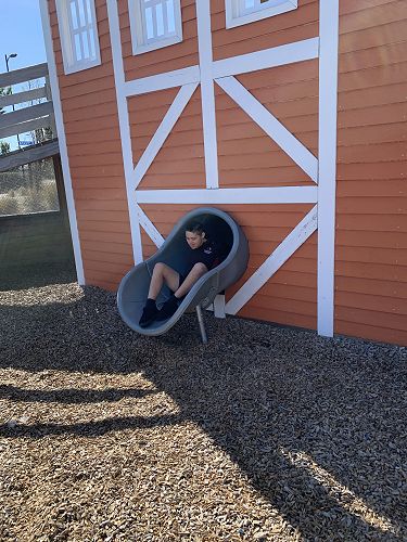 Caleb is a huge slide fan too. 