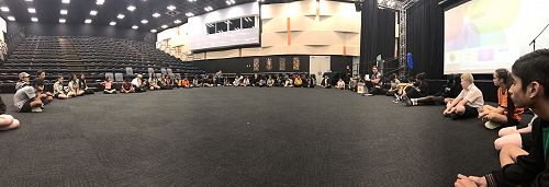 Disney's The Lion King Jr. cast at their first rehearsal.