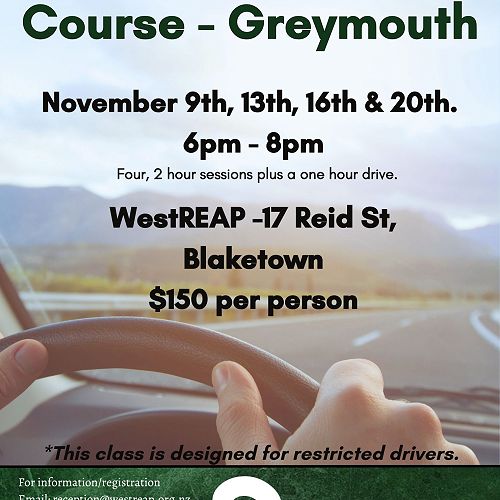 Defensive Driving course, Greymouth