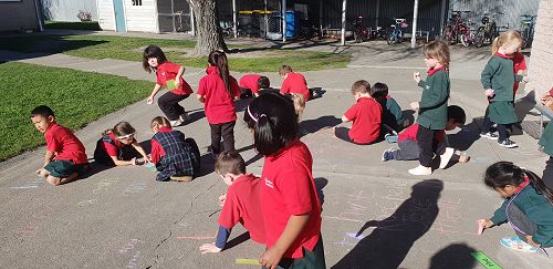 Chalk words and numbers