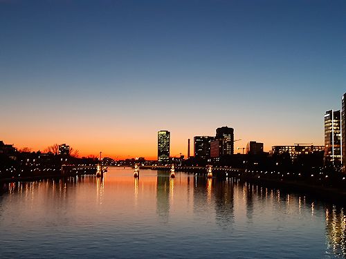 Sunset over Main River