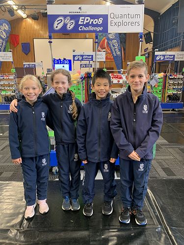 Year 6 team Matilda, Meabh, Lucas and Samuel