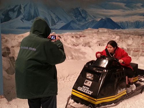 Meejung on the Snow Sleigh 