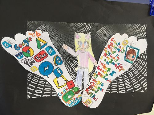 Pohutukawa students have been creating artwork to represent their digital footprints