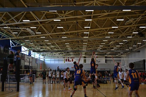 C Squad Volleyball Boys in Action