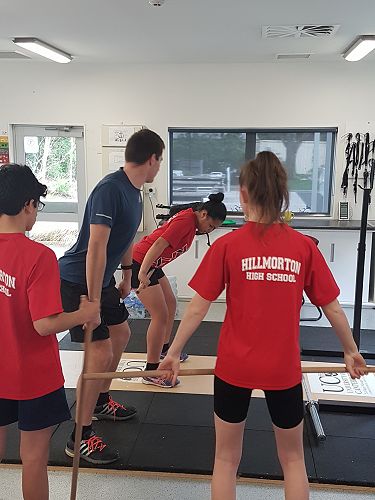 High Performance Hillmorton Athletes training with UC strength and conditioning students