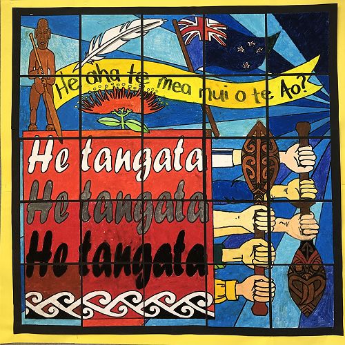 The Year 5 children in Ahi Kaa have created a collaborative piece of art based on one of our (and Mrs Augustine's) favourite whakatauki. What is the most important thing in the world? The people, the people, the people. 