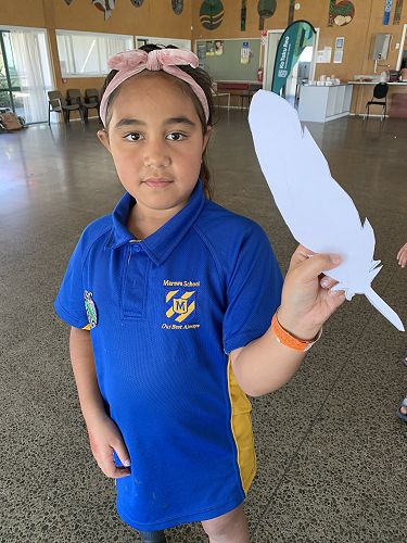 Kit Day Marae Korowai feather Armaani