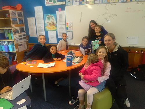 This group of young ladies investigated sharks and made a book and poster to share their learning.