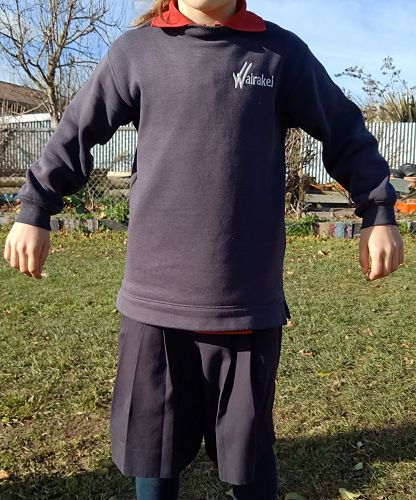 Navy sweatshirt (logo) + Navy culottes