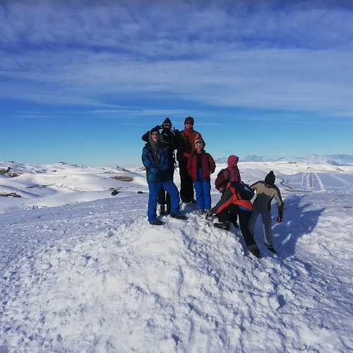 Snow Caving and Cross Country Skiing