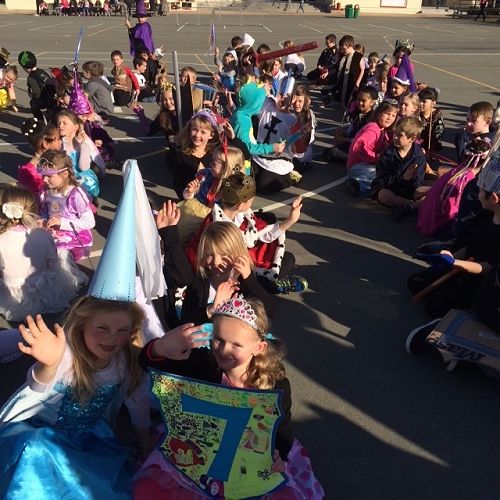 Getting ready for the grand parade.