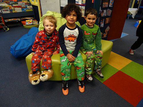 PJ's at school. 