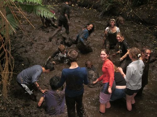Stuck in the mud at Tautuku Camp