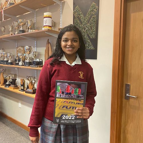 Sarah Manoj's photo of JPII 2022 Yearbook front cover